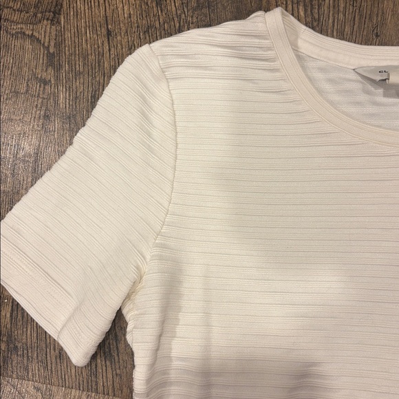 Club Monaco Cream Short Sleeve Wrap Top - Picture 4 of 6